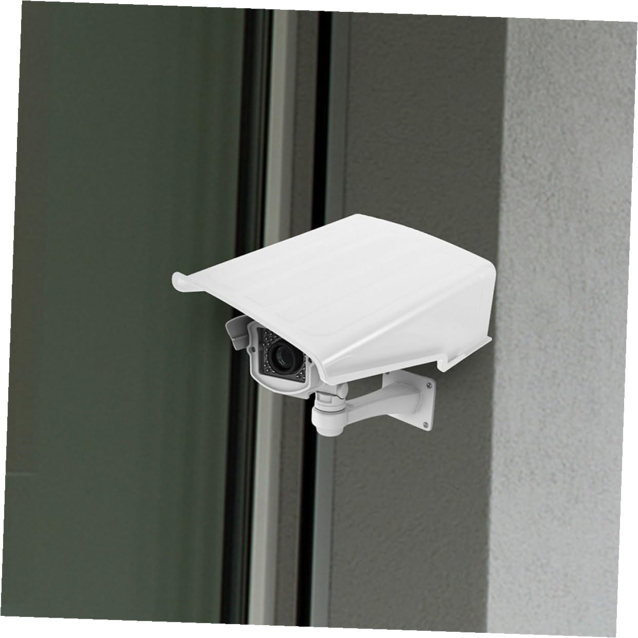 Protection Anti-Pluie pour Caméra Extérieure Blanche en Plastique, Lot