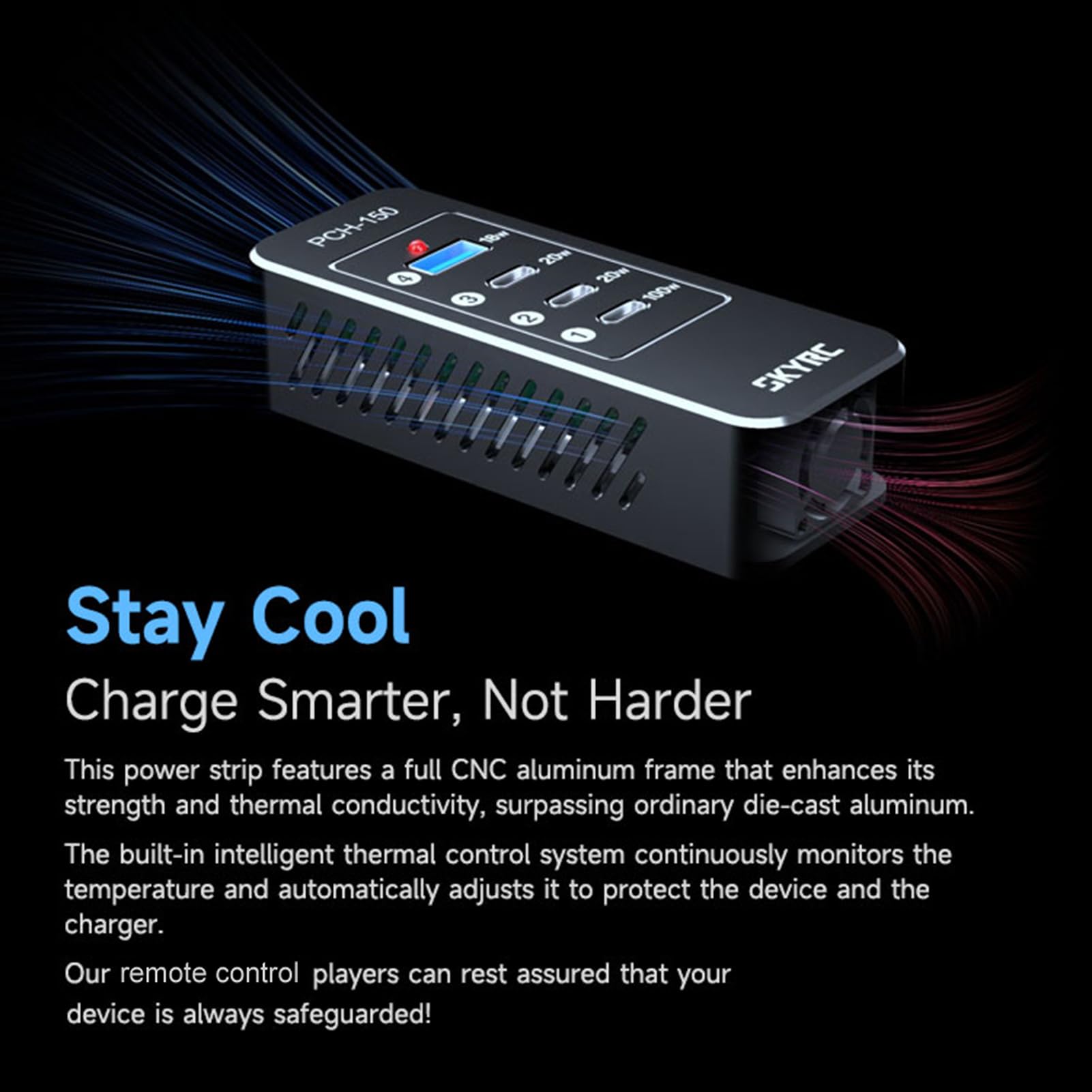 Multipresa con porte USB PCH-150 Power & Charging Hub, 158W 4-Port Power Strip con 3 porte USB-C + 1 porta USB-A di ricambio per iPhone, Samsung, Huawei, MacBook e altro