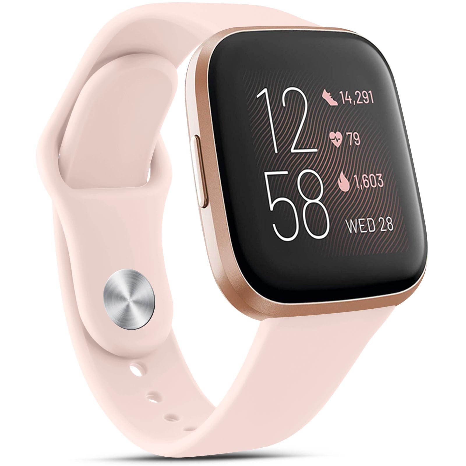 Vancle Silicone Bands Compatible with fitbit versa 2 watch bands women men, Soft Breathable Sport Replacement Wristbands for Fitbit Versa 2 / Fitbit Versa/Versa Lite/Versa SE