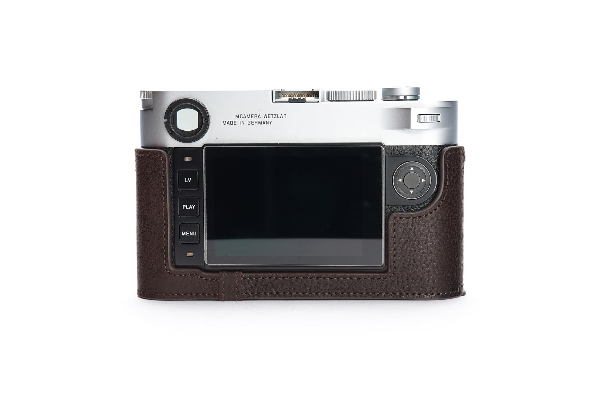 Amazon.com: Handmade Genuine Real Leather Half Camera Case