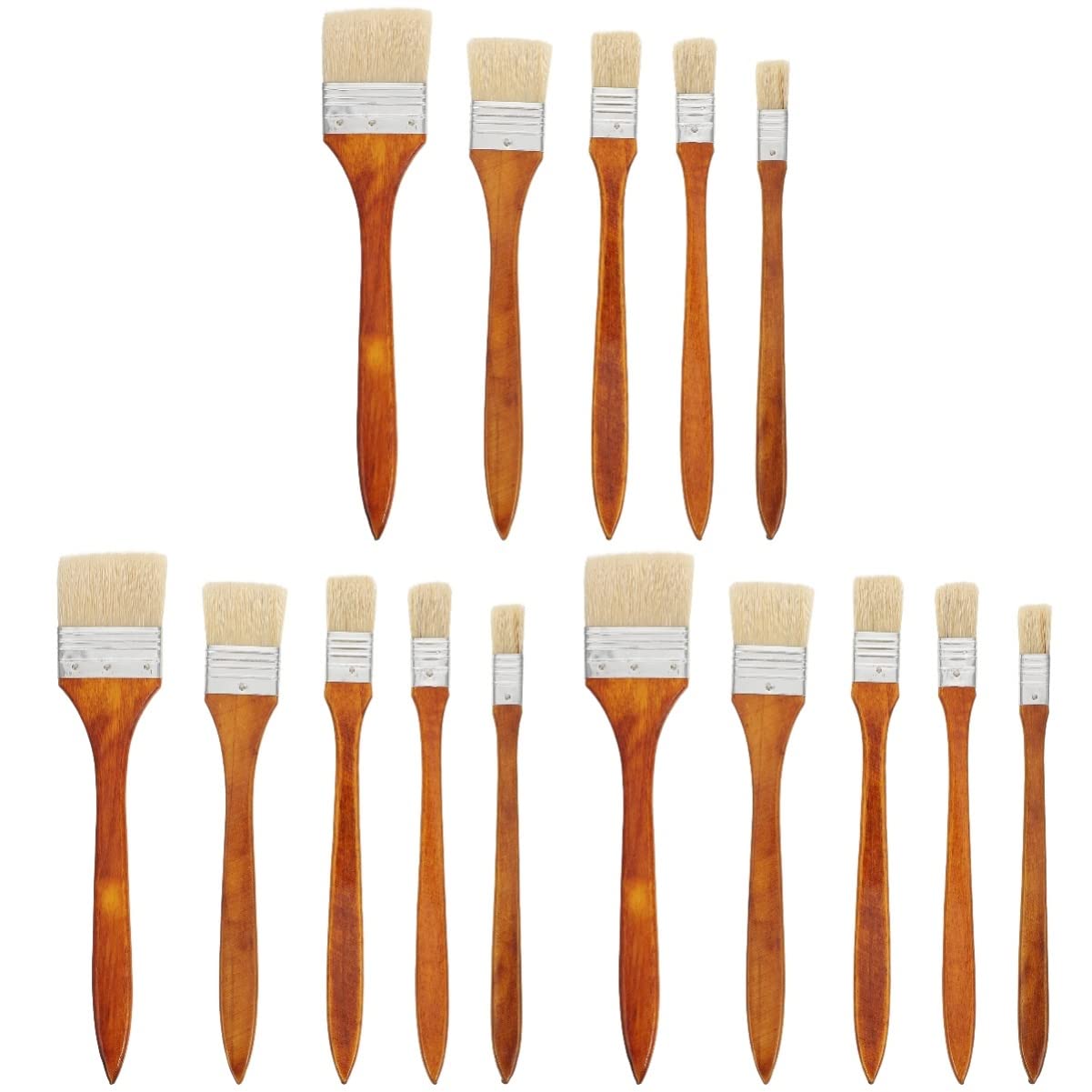 Ciieeo 15stücke Teiliges Ölmalerei Pinsel Mit Holzgriff Flachpinsel Für Kreative Maltechniken Für Ölmalerei Zeichnungen Und Schablonenmalerei Leicht Und Tragbar Angenehmes
