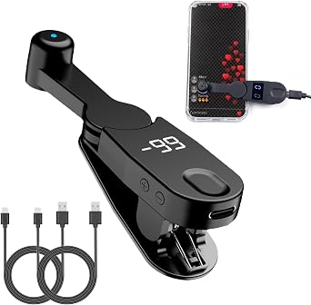 Auto Clicker Mini Smart Tapper for iPhone Android with Gaming,Live,Tasks | 2 Cords,108-Speed Adjustable,Silent,Portable,LED Display