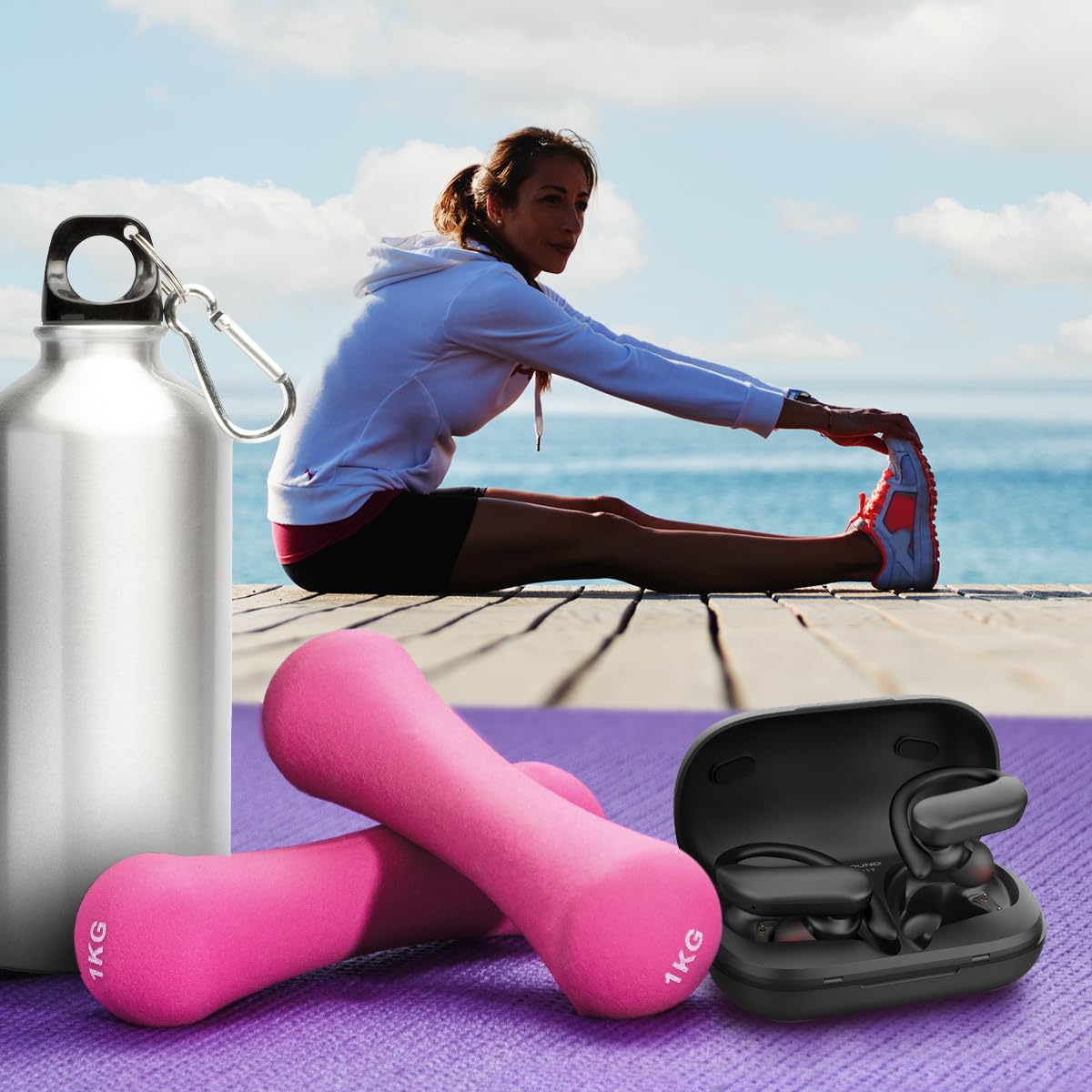 Meliconi Mysound Meliconi True Fit, auricolari True Wireless con tecnologia Bluetooth 5.0 studiati per il fitness, Nero