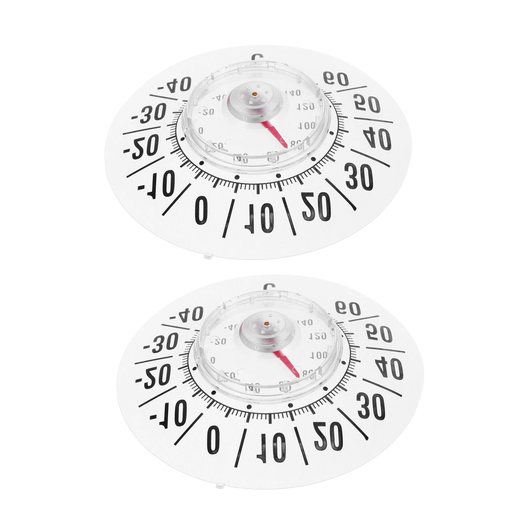Termometro per Finestre Interno ed Esterno 2 Pezzi da 7 Pollici con Ventosa Grande, Quadrante Analogico Preciso, Monitor Temperatura per Cameretta, Giardino, Patio e Casa