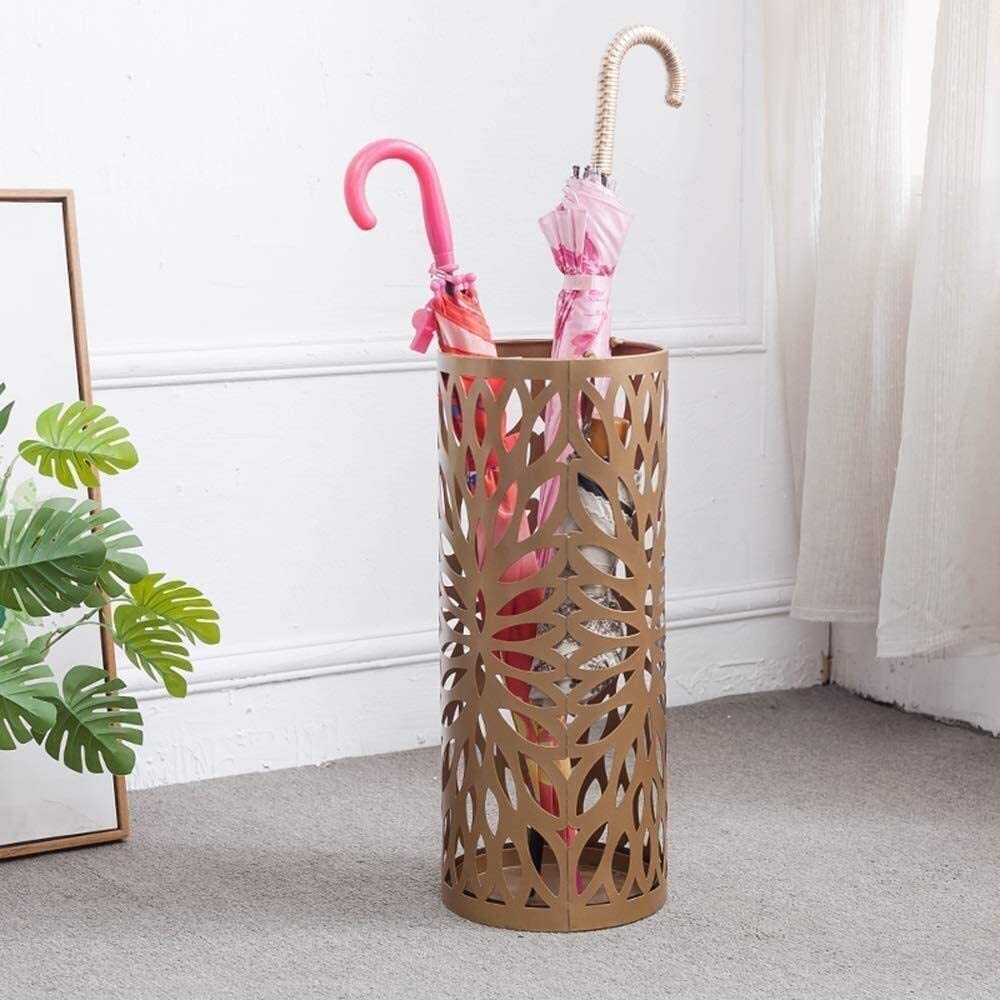Soporte redondo para sombrilla con base para entrada, soporte negro para sombrilla de patio, soporte para toldo al aire libre, duradero y elegante, accesorio de jardín para uso doméstico y comercial