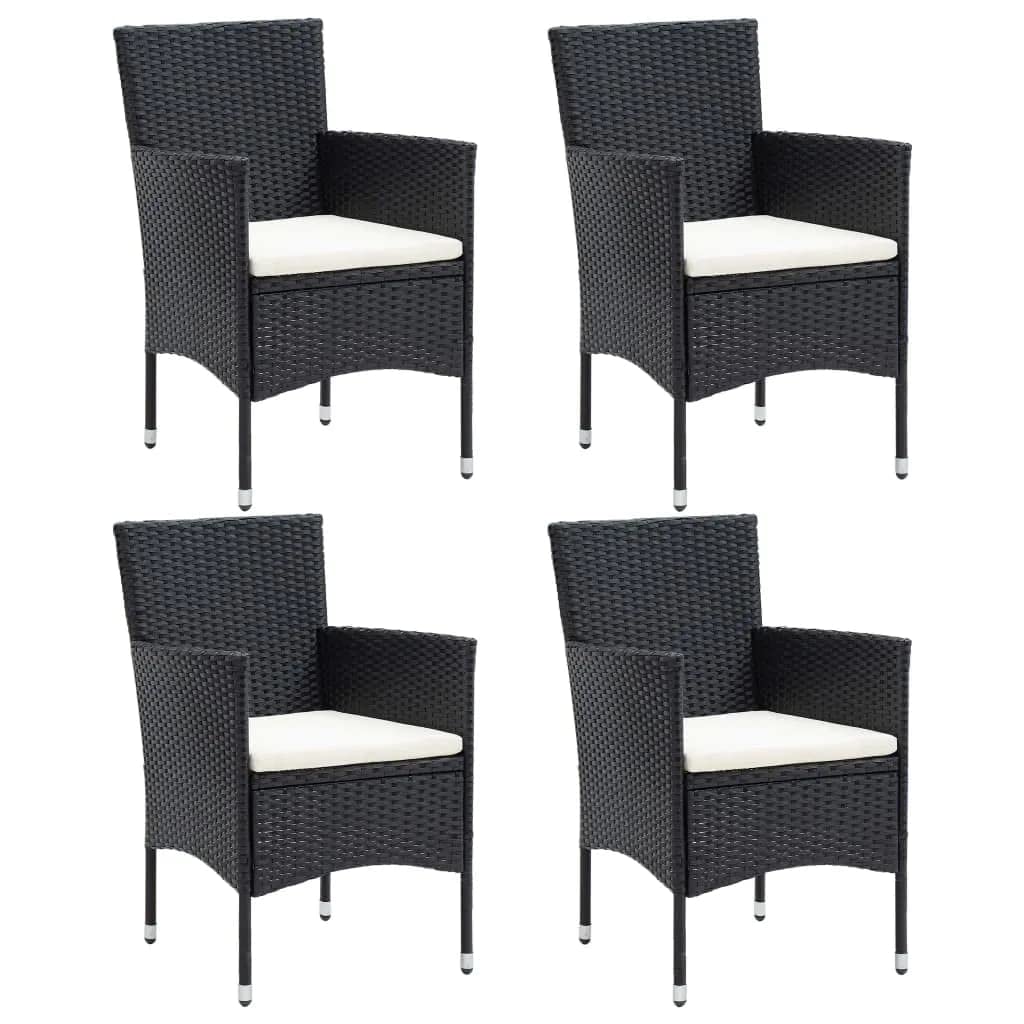 Juego de muebles de jardín con cojín, juego de comedor para terraza, balcón y jardín, conjunto de salón con cojines, ratán sintético resistente a la intemperie, marco de aluminio estable