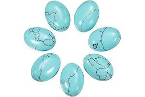 MECCANIXITY Oval Turquoise Stones 14mm x 10mm
