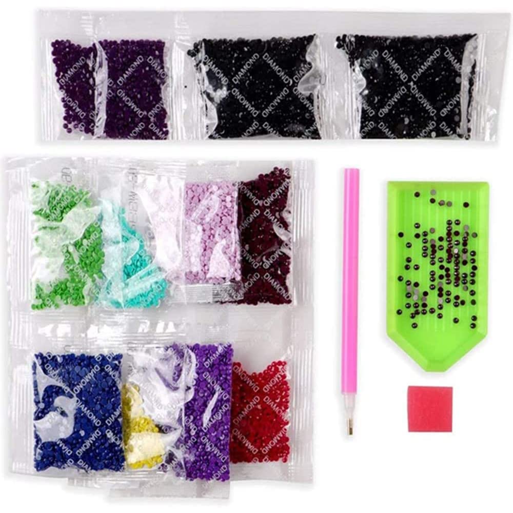 Peinture Mosaïque Diamond Painting Kit Pour Adulte, DIY 5D Strass Kit Broderie Diamant Peinture Complet Set Pour Enfants, Square Drill Diamond Art Pour Accueil Décor Avec Accessoires 30x40cm