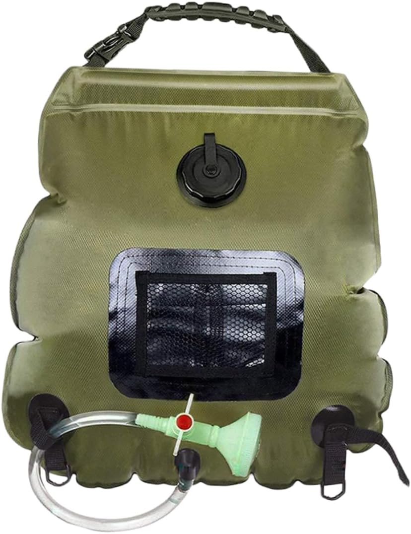 KOMBIUDA Portable Solar Shower Bag for Camping 20l Hiking Shower Kit Shower Head Temperature Board for Outdoor Adventures