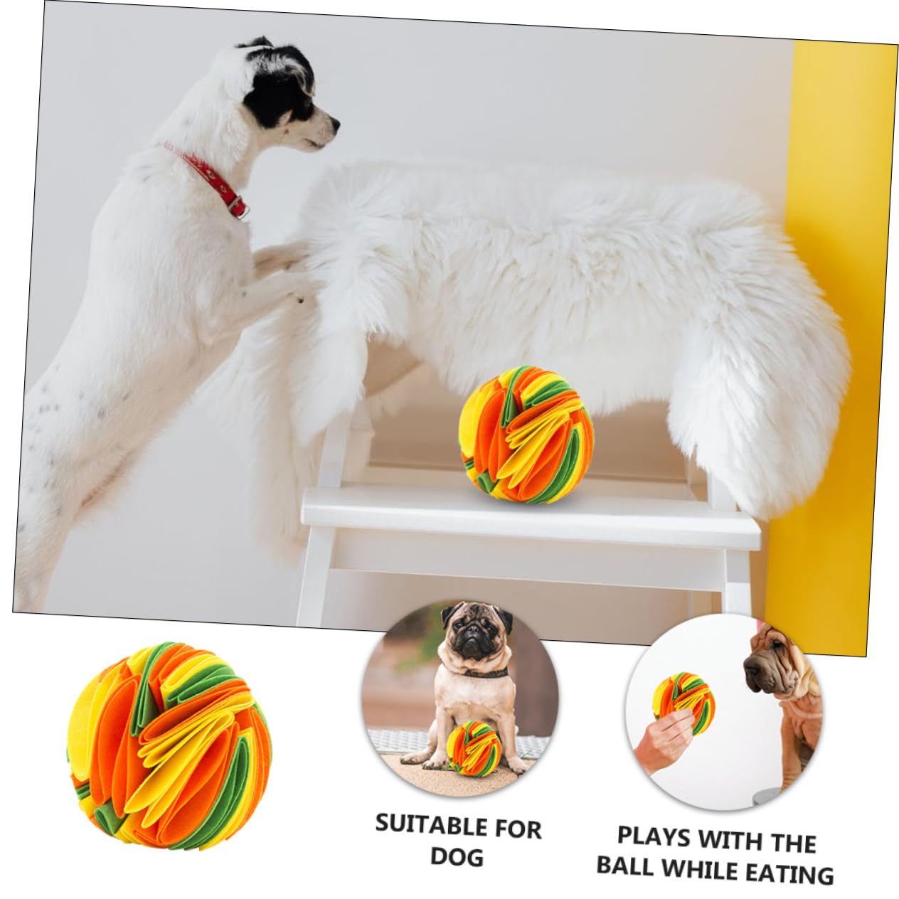 Kisangel 2piezas Juguete Interactivo para Perros Bola De Olfato para Mascotas Juguete De Masticación y Dispensador De Comida Estimula La Coordinación y Previene El Aburrimiento