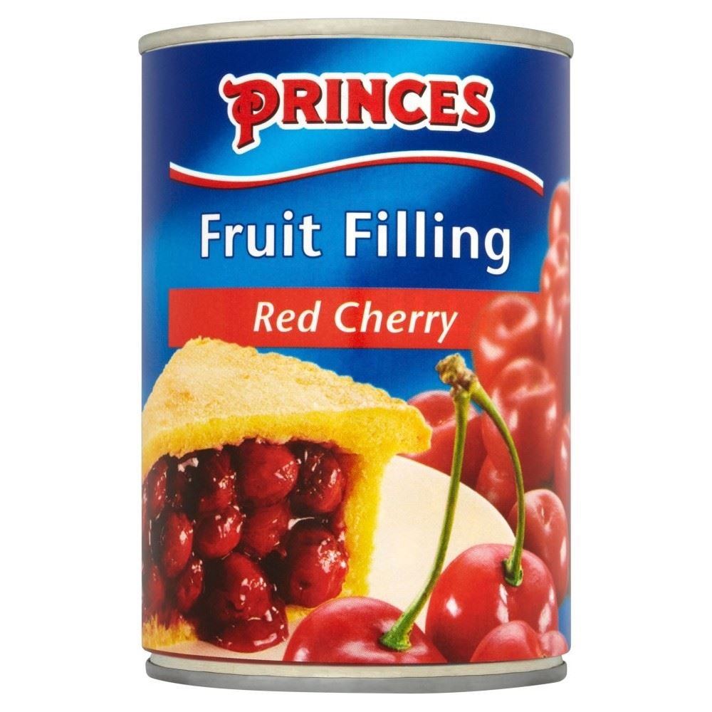 Princes Red Cherry Fruit Filling (410g) - Pack of 6