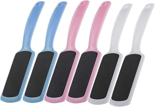 BTYMS 6 Pack Double-Sided Foot File Callus Remover - Pedicure Rasp for Dead Skin, Cracked Heels, Wet/Dry Use