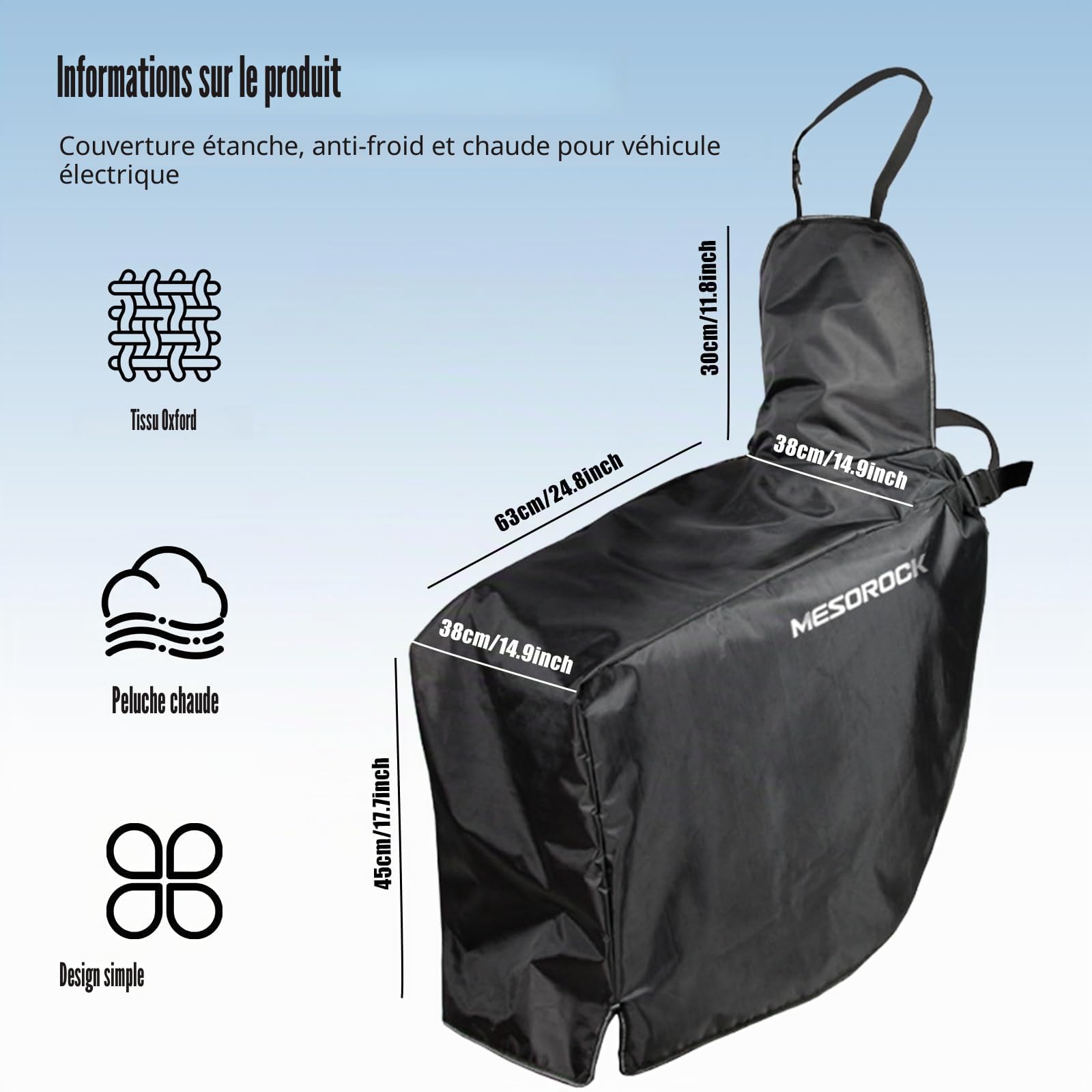 Couvre-Jambes Universel, Tablier Scooter, Couverture De Tablier pour Scooter avec des Bandes Réfléchissantes, Imperméable, Coupe-Vent, Tablier Couvre Jambe Scooter pour Scooter Voitures Électriques
