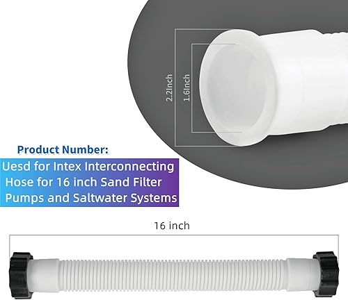 Miniatura 2 de 11535 Manguera de bomba de filtro de piscina para manguera de interconexión Intex para bombas de filtro de arena de 16 pulgadas