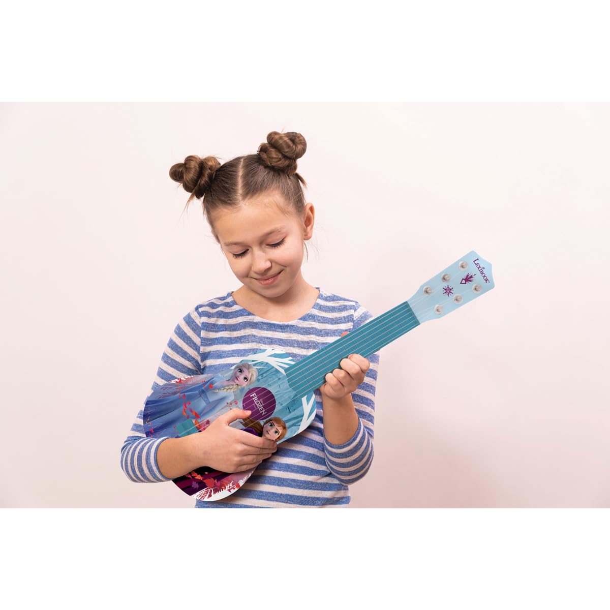 Lexibook Disney K200FZ Kraina Lodu Elsa My First Guitar dla Dzieci, 6 Strun Nylonowych, Długość 53 cm, Przewodnik w Zestawie, Niebieski, Fioletowy, K200FZ