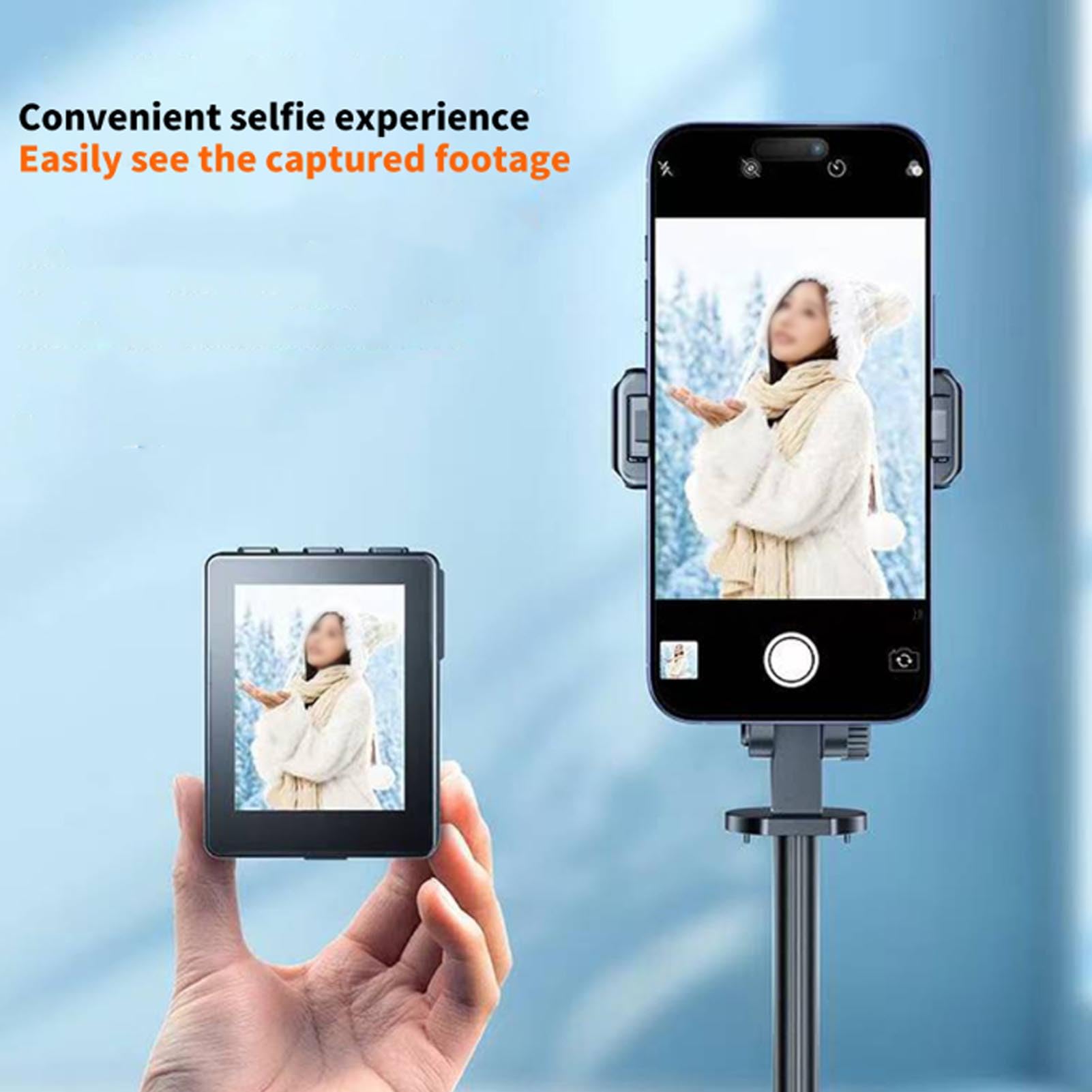 Zunate 2in Phone Selfie Stick Treppiede con Telecomando Bluetooth