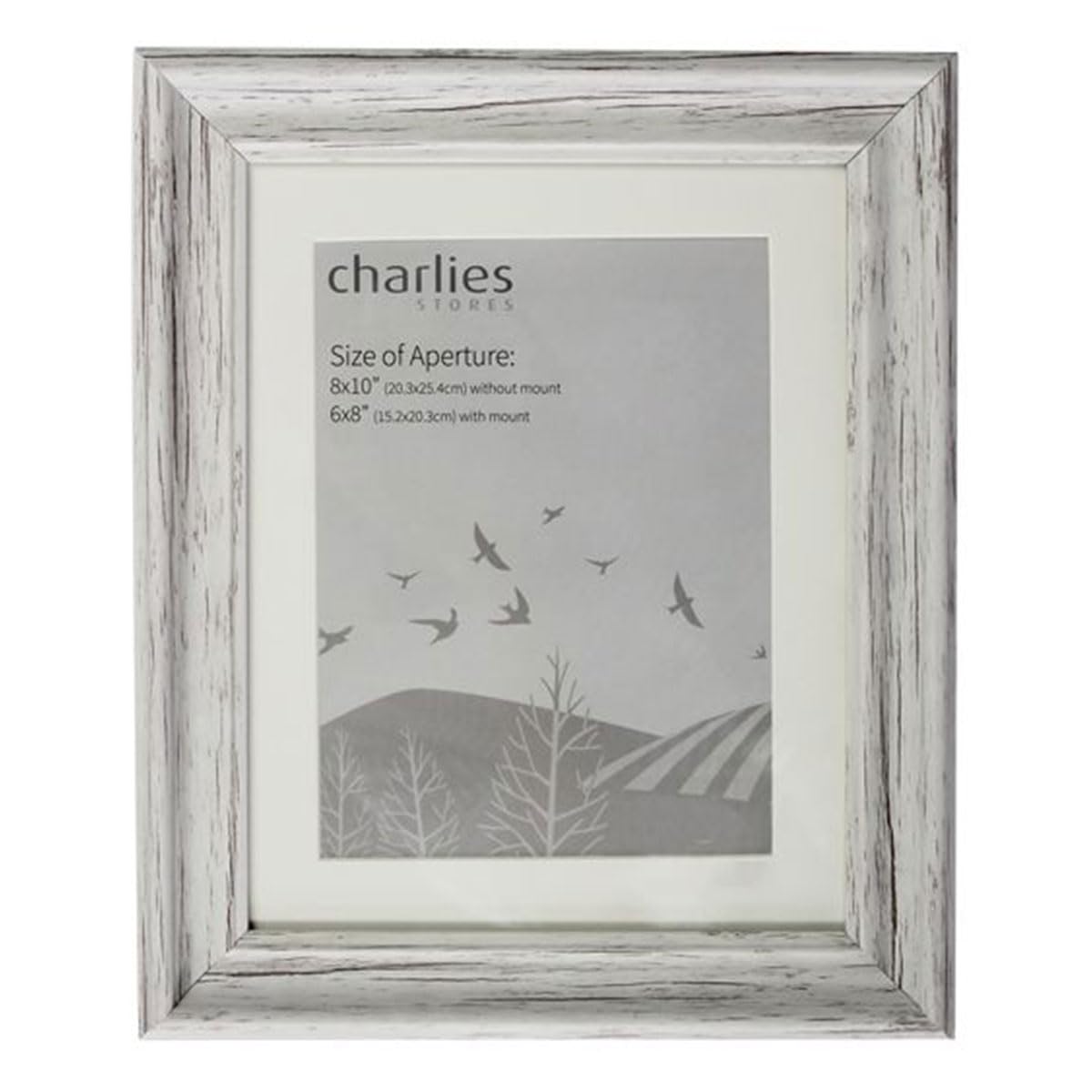 Charlies White Wash Effect Picture Frame - 8 X 10