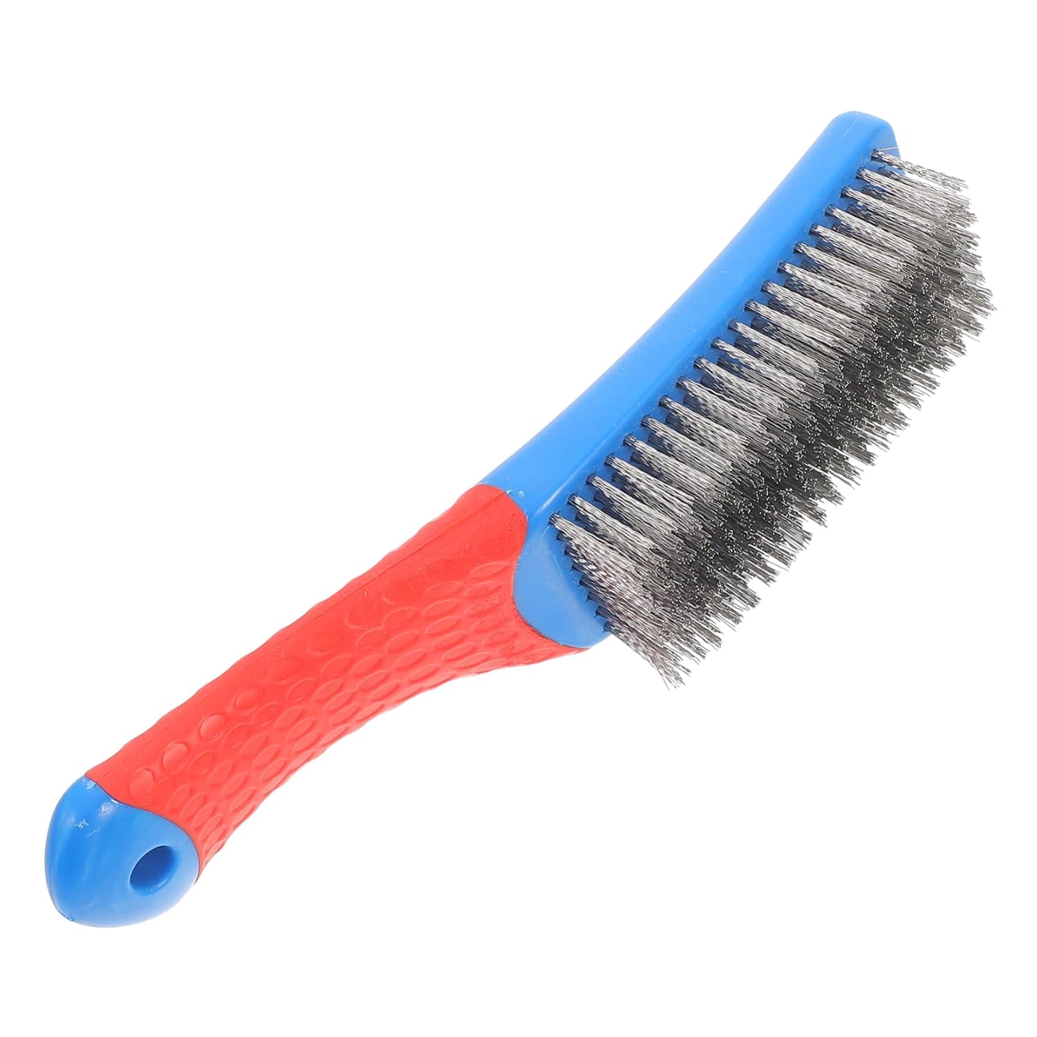 Steel Brush for Cleaning Stains Wire Scrub Brush Non-Slip Handle Versatile