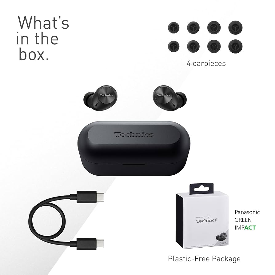 Technics AZ40M2 ブラック True Wireless Noise Cancelling Earbuds II EAH-AZ40M2