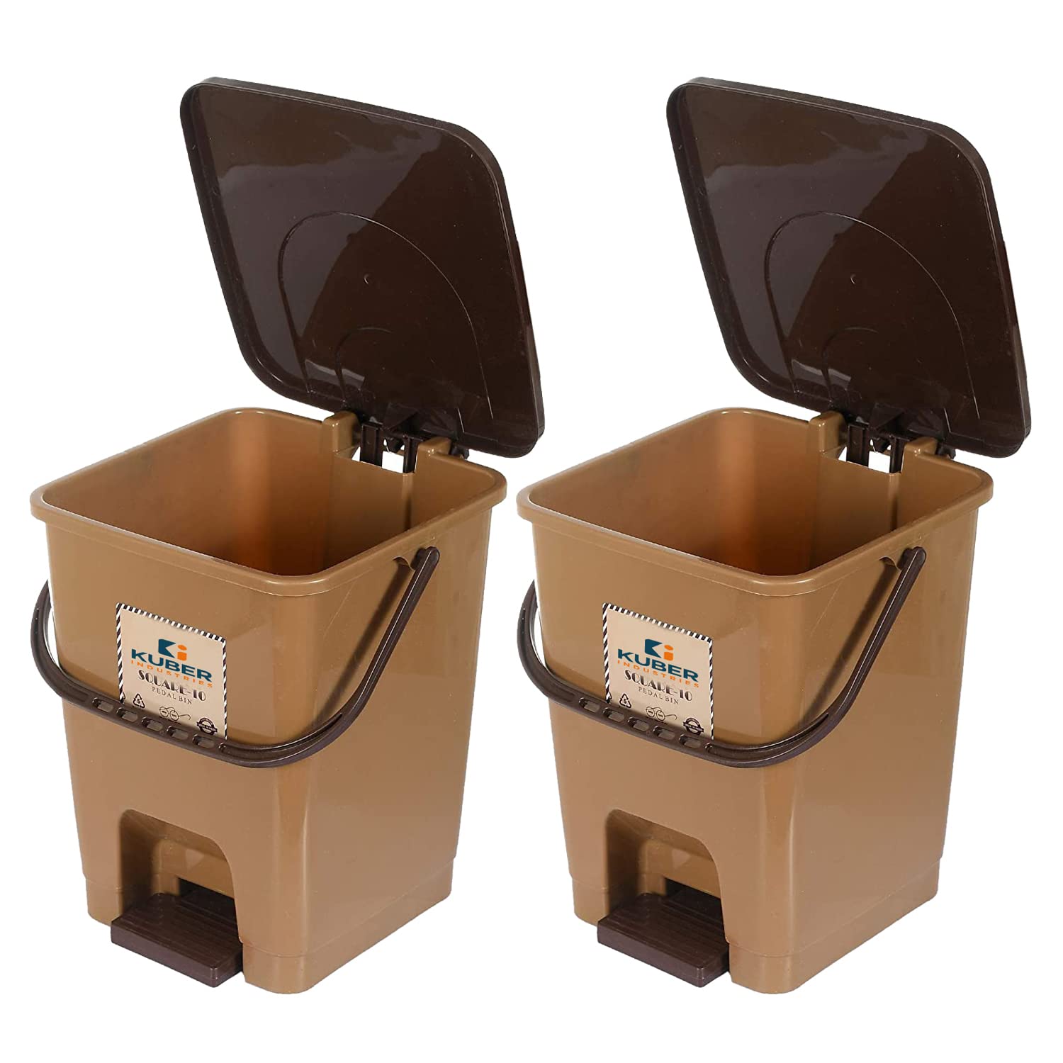 Kuber Industries Step-On Pedal Dustbin With Lid|Plastic Dustbin for ...