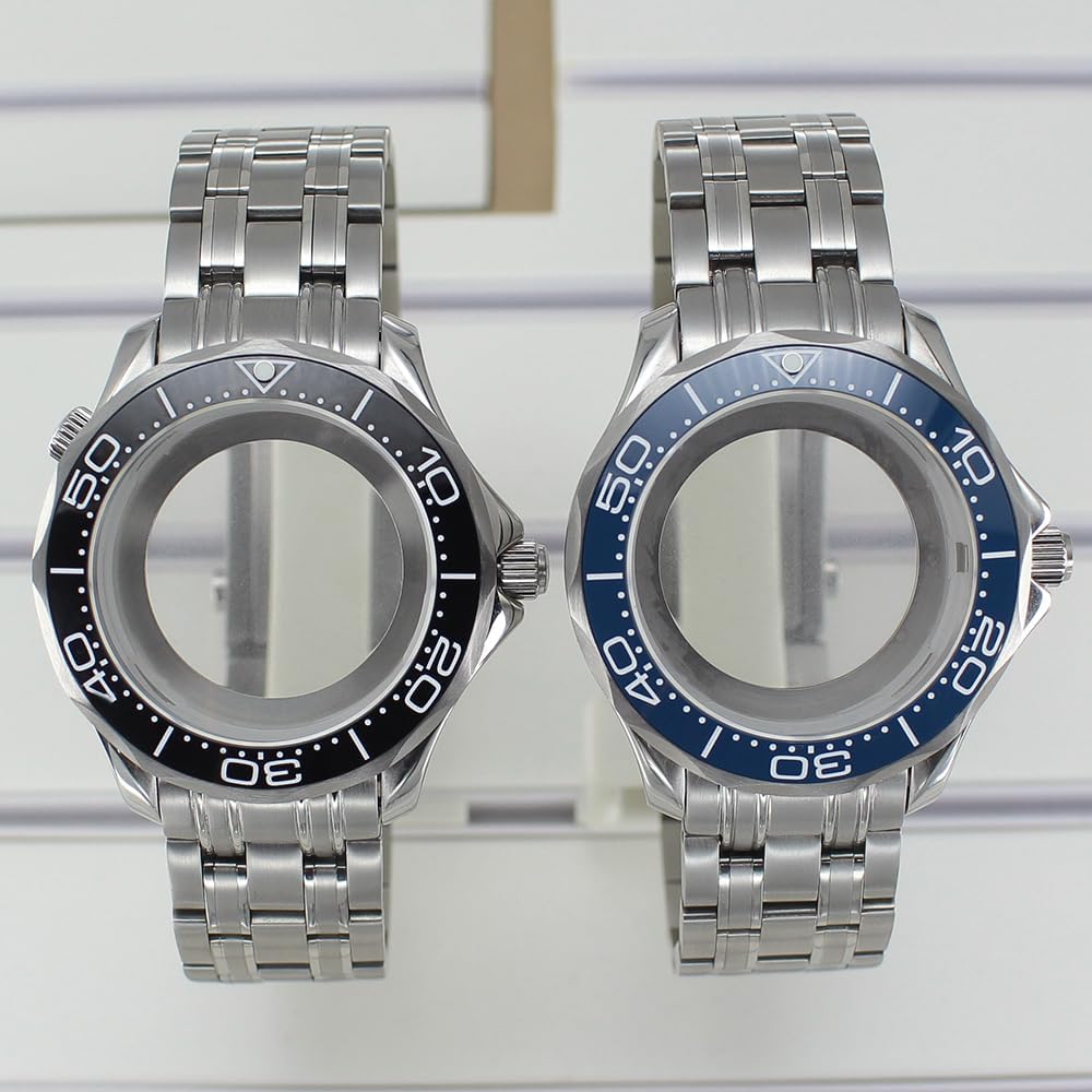 41mm 316L Steel Diver Silver Watch Case Sapphire Glass for NH35 NH36 NH34 NH38 4R36 Movement 31mm Dial Watch Parts