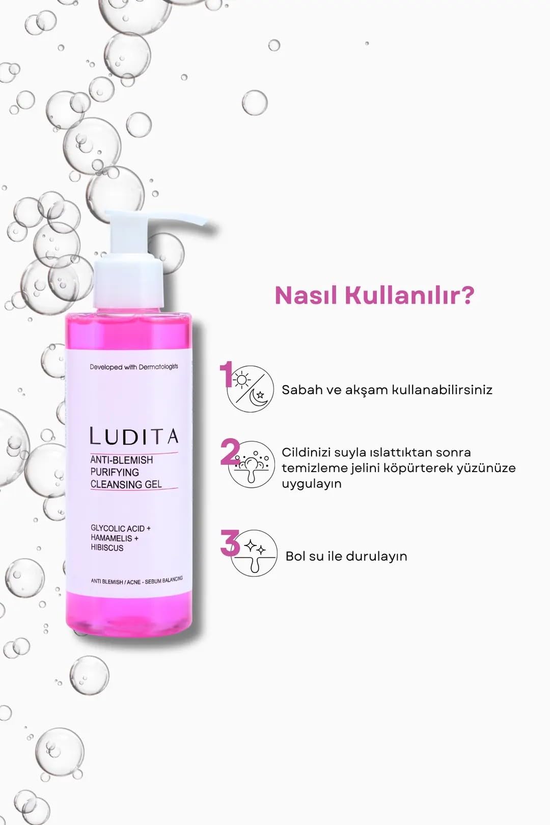 Ludita Karma, Yağlı ve Lekeli Ciltler İçin Arındıcı Yüz Yıkama Jeli