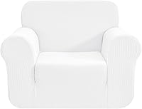 Vista 61 de CHUN YI - Funda elástica de 1 pieza para sillón grande, funda protectora suave de Jacquard con elastano, detalle de cuadros y parte inferior