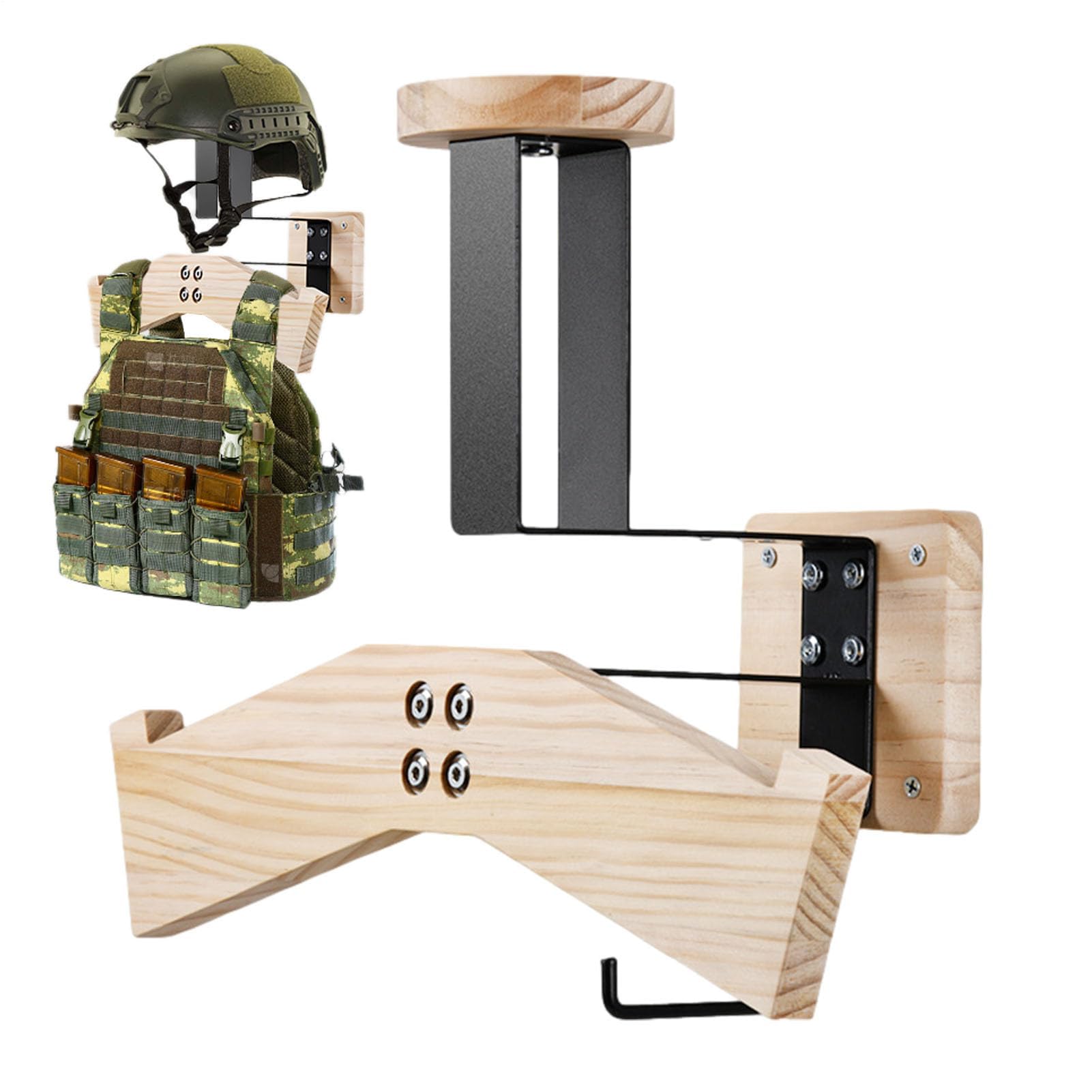 SVFOEBJM Wall-Mounted Metal Helmet Holder - Helmet Hanger | Motorcycle Holder | Wall Mounted Rack Storage Display | Display Rack | Hook Hat Stand | Hanger Motorcycle