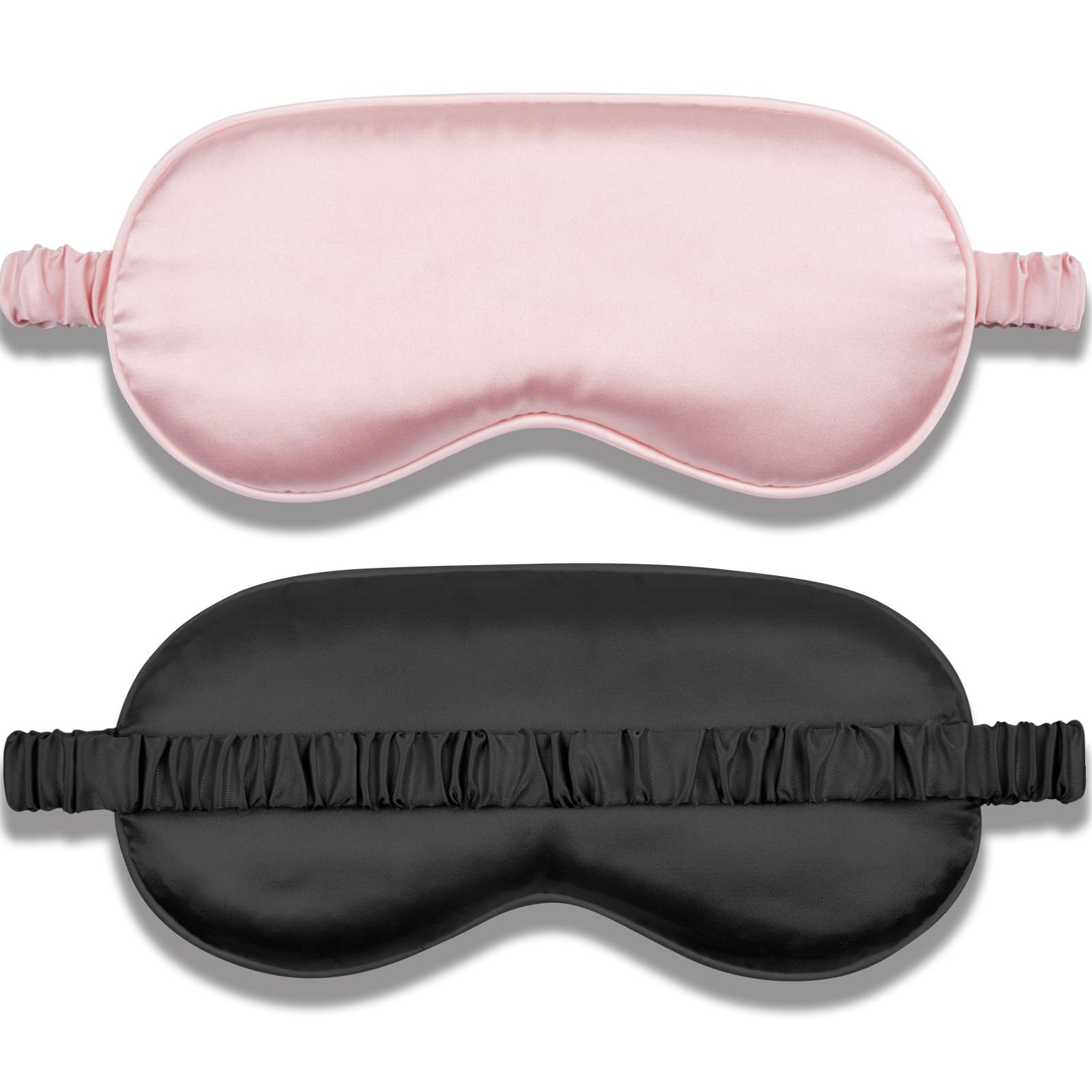 Amrules Silk Sleep Mask Set of 2 Adjustable Silk Eye Mask for Sleeping Soft Sleeping Eye Shade Cover