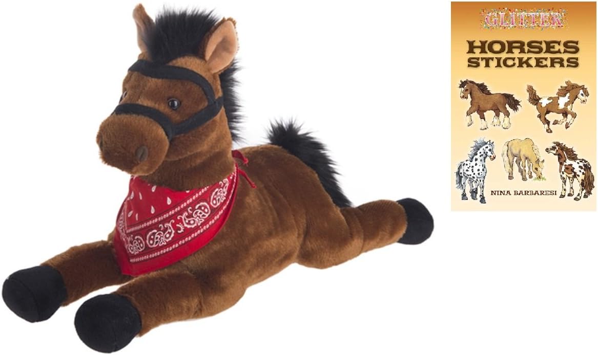 Ganz Ranger Horse Plush Stuffed Animal with Horse Sticker Book