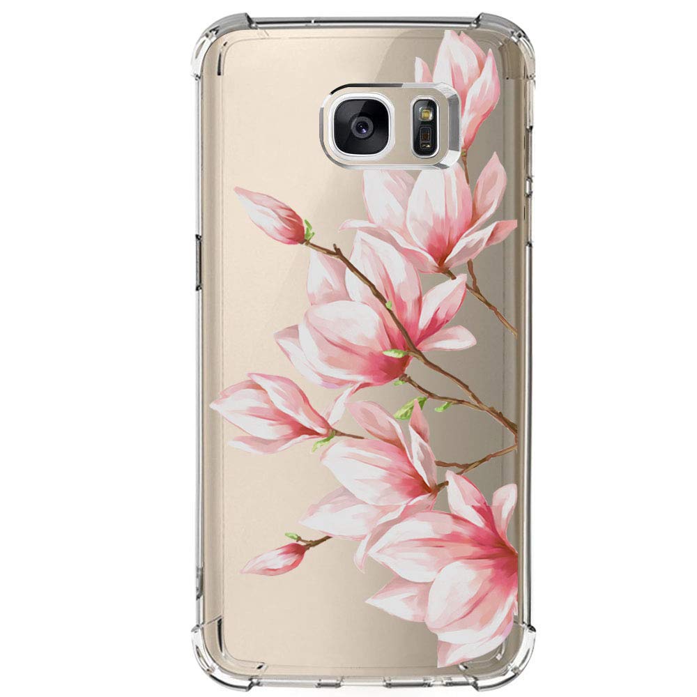 Samsung Galaxy S7 Case with flowers, IESSVI Girl Floral Pattern Clear TPU Soft Slim Phone case for Samsung Galaxy S7 (11)