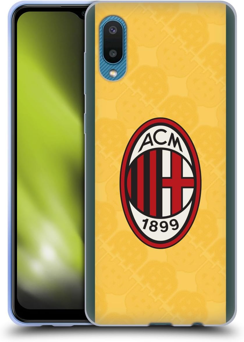 Head Case Designs Officially Licensed AC Milan Third 2025/26 Crest Kit Gel Case [Military Grade Protection] Compatible With Samsung Galaxy A02/M02 (2021)