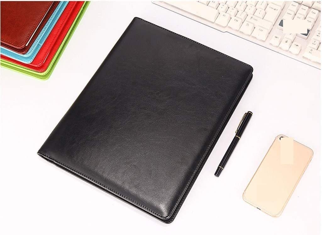 Teczki, PU Leather Schowek A4 Folder Plików Z Kalkulatorem Wielofunkcyjne Materiały Biurowe Organizator Manager Folder Podkładek Na Dokumenty Koperty, Duża Pojemność(D)