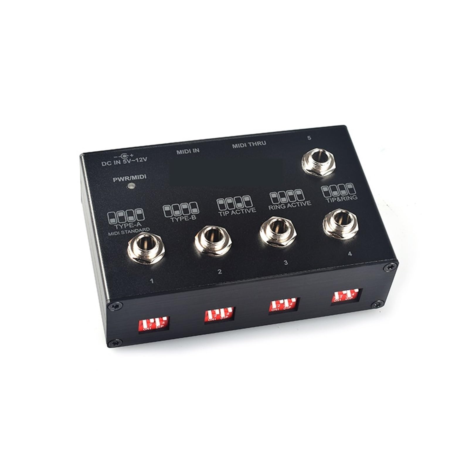 Kontroler DJ-ski, MIDI do TRS Box Gitara elektroniczna Pianino 1 wejście 5 wyjść Dzielnik 6,35 MTR-5
