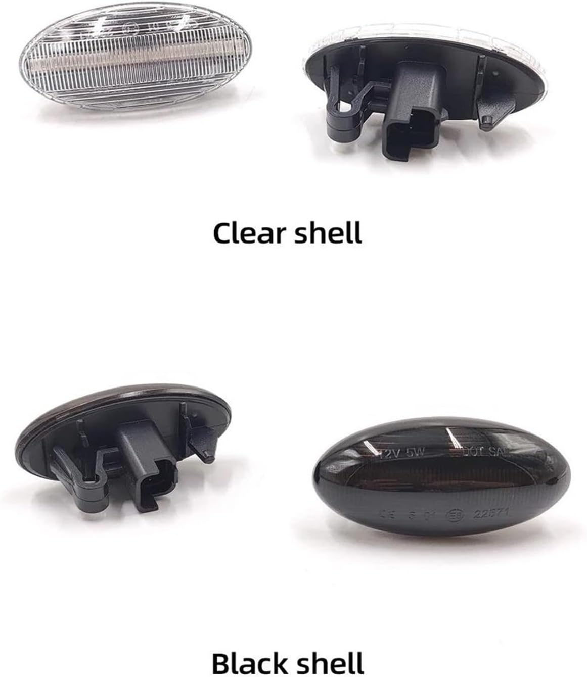 ドマーカー に適合する プジョー 1007 2005-2008用 LEDダイナミックターンシグナルライト 流れるサイドマーカーインジ