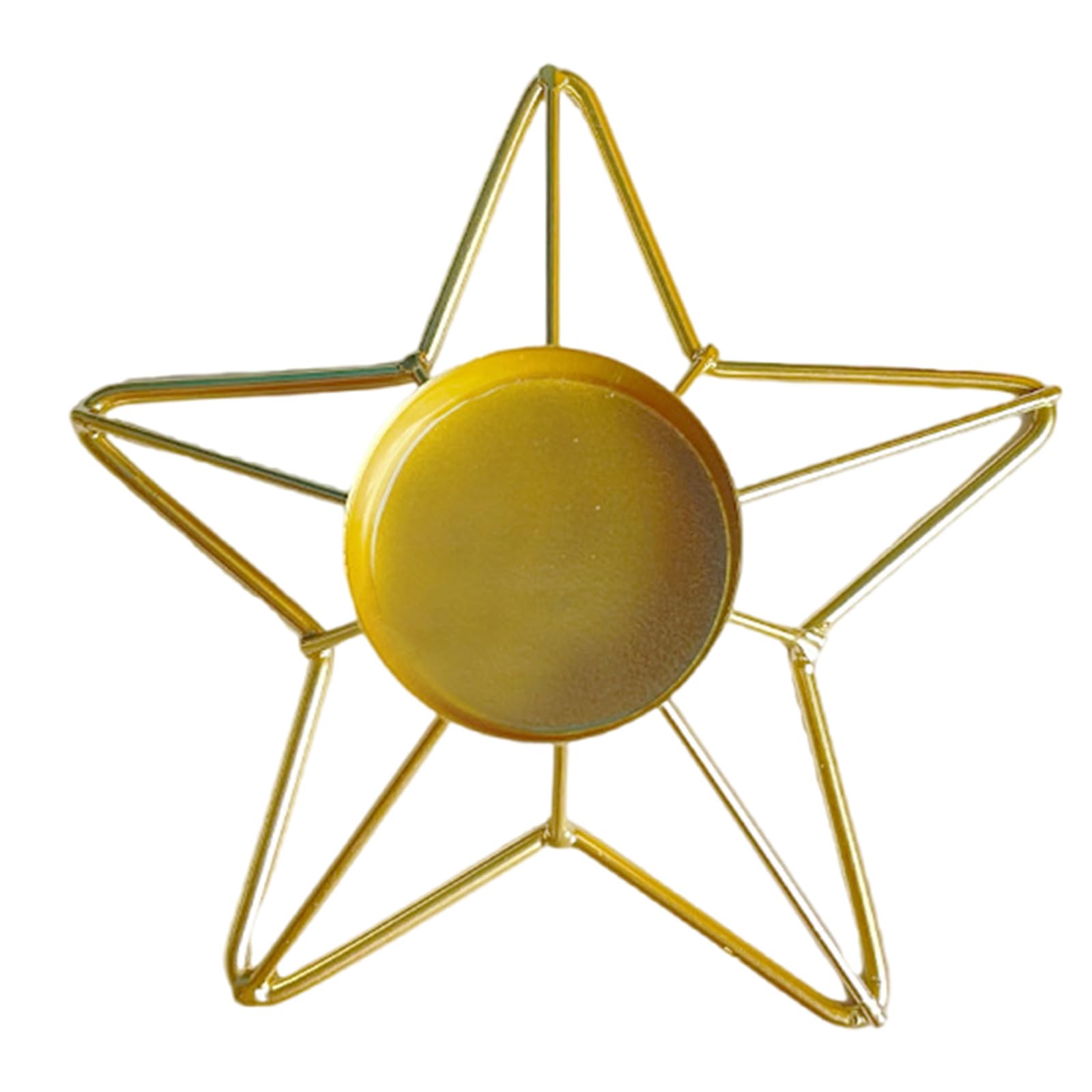 Christmas Iron Holder Star Shape Metal Tealight Candlestick Festival Centerpieces Decors for Home and Christmas Holder