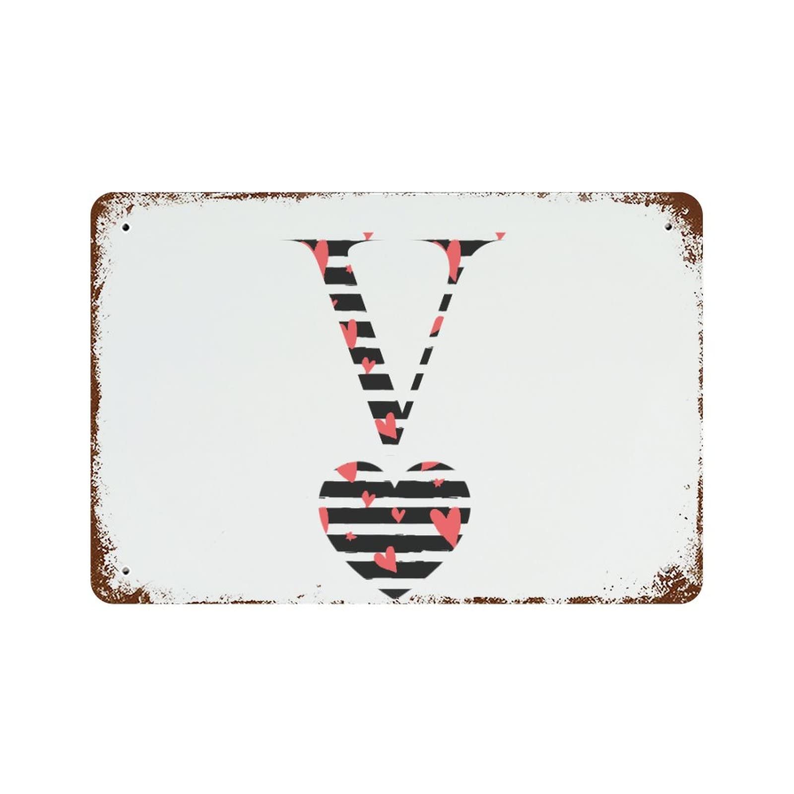 Lettre V en aluminium robuste 30,5 x 45,7 cm pour décoration de maison