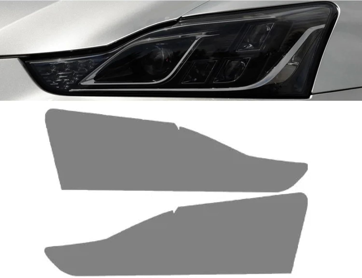 Samlng Blackened Car Front Light Film For Lexus Is 2016-2020 Black Car Headlight Anti Scratch Protection Film Transparent Tpu Sticker