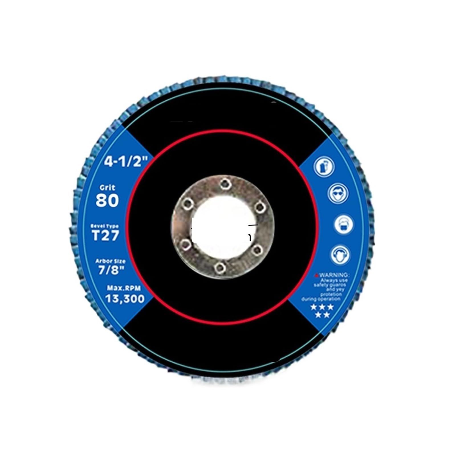 2/10 Pezzi Dischi lamellari da 4.5 Pollici 115mm Dischi abrasivi in ​​zirconio Disco for lucidatura smerigliatrice angolare for Mola da Taglio in Legno Metallo(Z516B,Grit 80)
