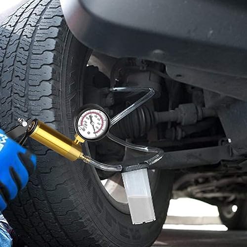 GOTOTOP Kit de probador de bomba de vacío de mano, probador de bomba de vacío, juego de purga de frenos, herramienta probador de bomba de presión de