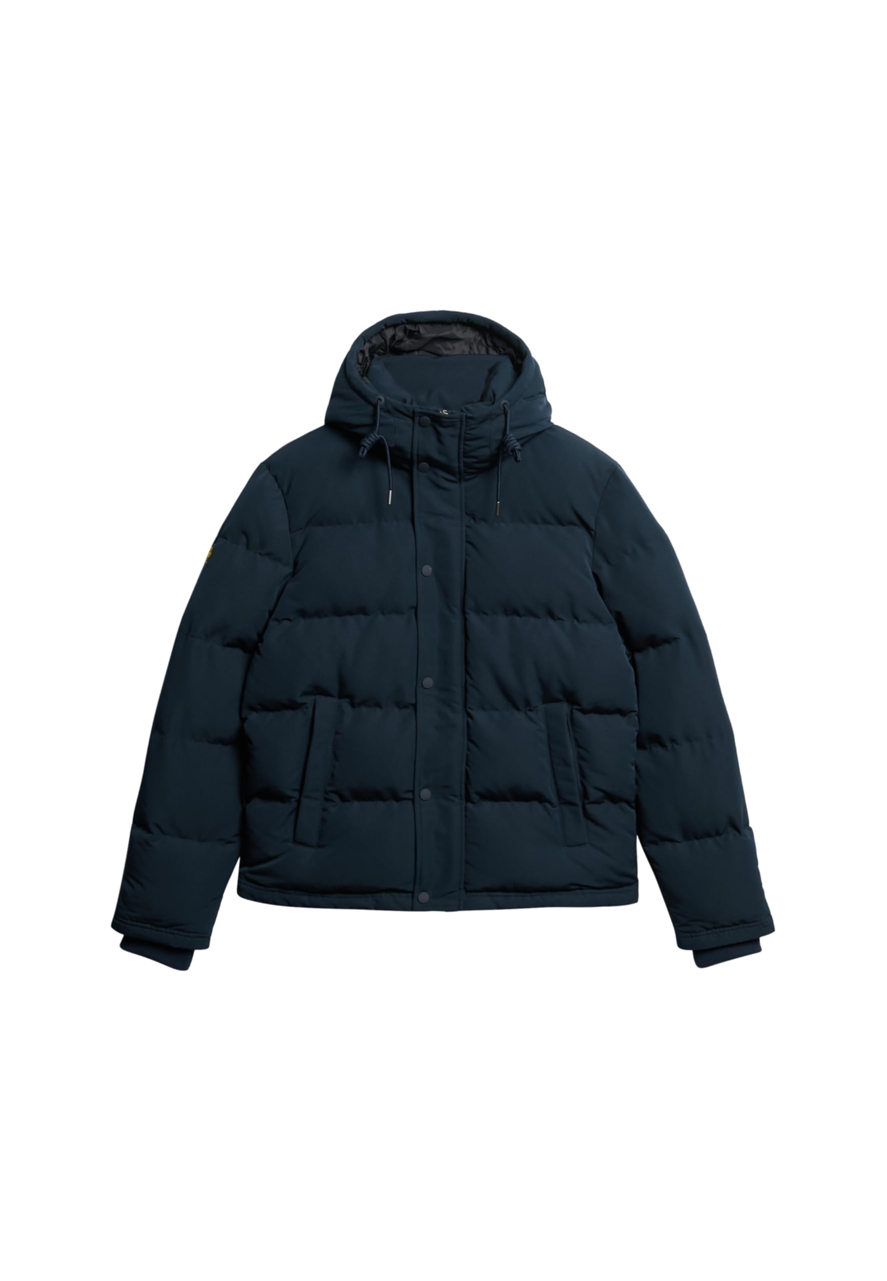 Superdry Everest Short Hooded Puffer Jacket for Men, Jet Black, L