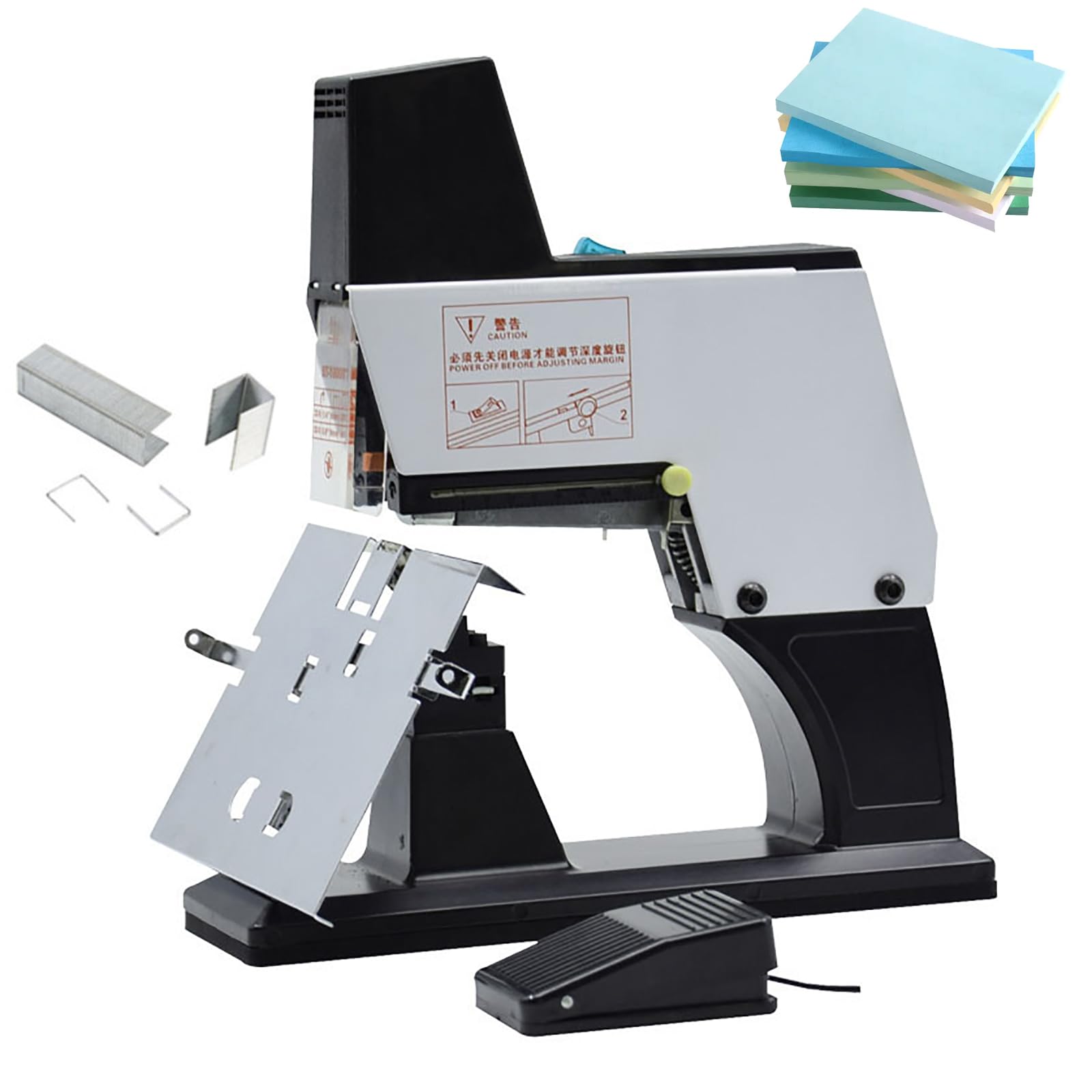 Cucitrice automatica da tavolo, A3/A4 piatta, adatta per punti comuni, max 40 fogli di rilegatura e spessore regolabile da 1 a 9, per relazioni, documenti, documenti