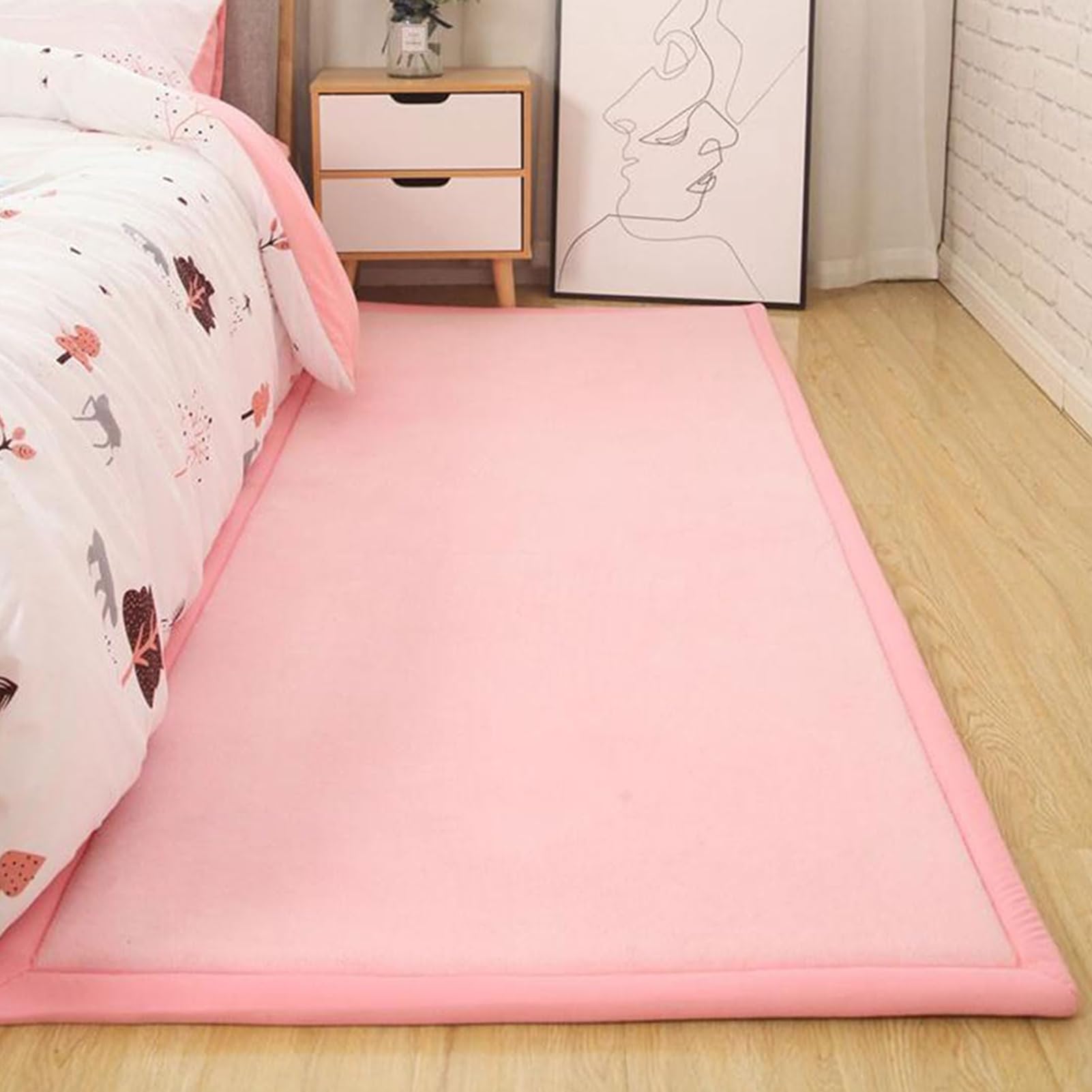 Teppich für Kinderzimmer 3CM Krabbeldecke fürs Kind 180 x 200 cm Kinderteppich Babymatte aus Memory Schaum Dicker Kinder Spielteppich