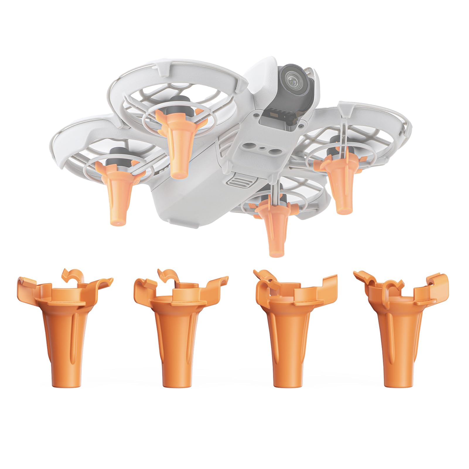 Landing Gear Leg for DJI Neo Mini Self Flying Camera Drone Accessories Foldable Extended Kit Height Extender Extensions Gimbal Guard Protector (Orange)