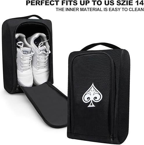 Miniatura 6 de Barudan Golf Bolsa de zapatos para hombre con compartimento principal para hombres de EE. UU. 14 - Bolsa de zapatos de golf ventilada Ace con asa