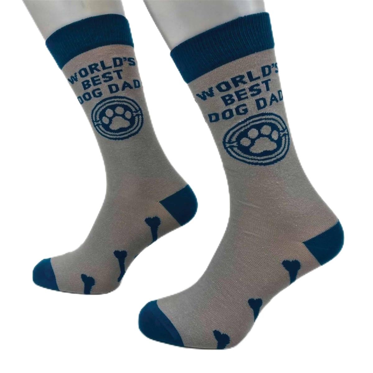 Fimex (International) Ltd Unisex Multicolor Worlds Best Dog Dad Socks - Size 7-11