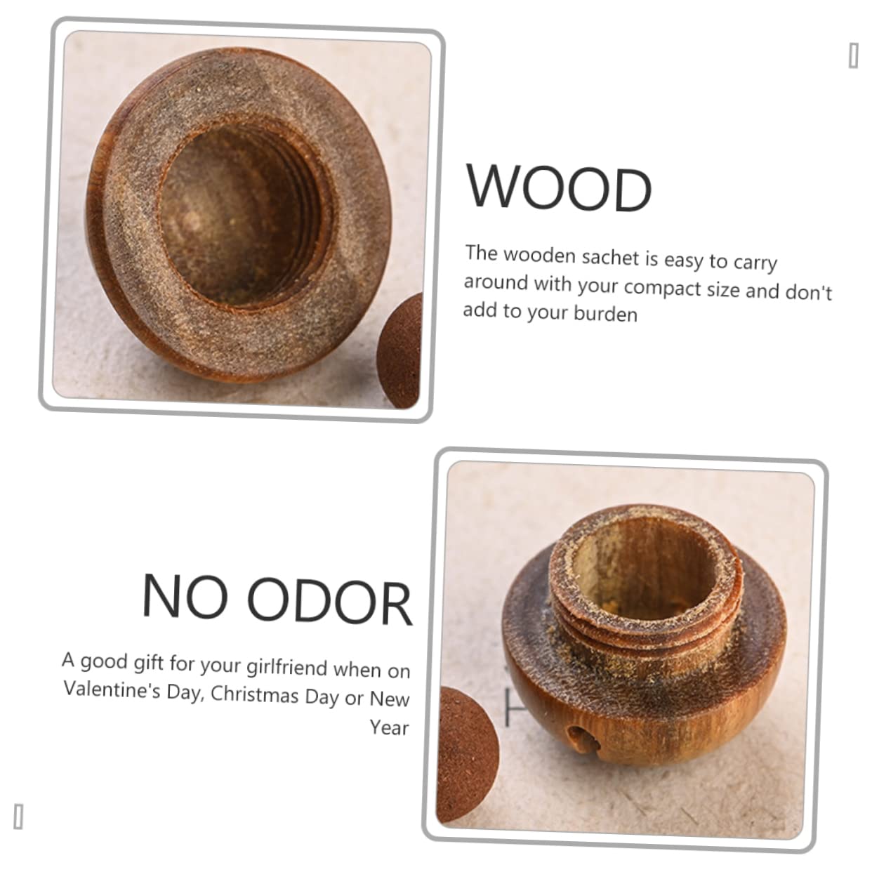 ABOOFAN 8 Pz Campana di legno ciondolo per aromaterapia fai da te campanelli per decorazione scrivania accessori telefono diffusore arredamento decorazione da appendere alla borsa