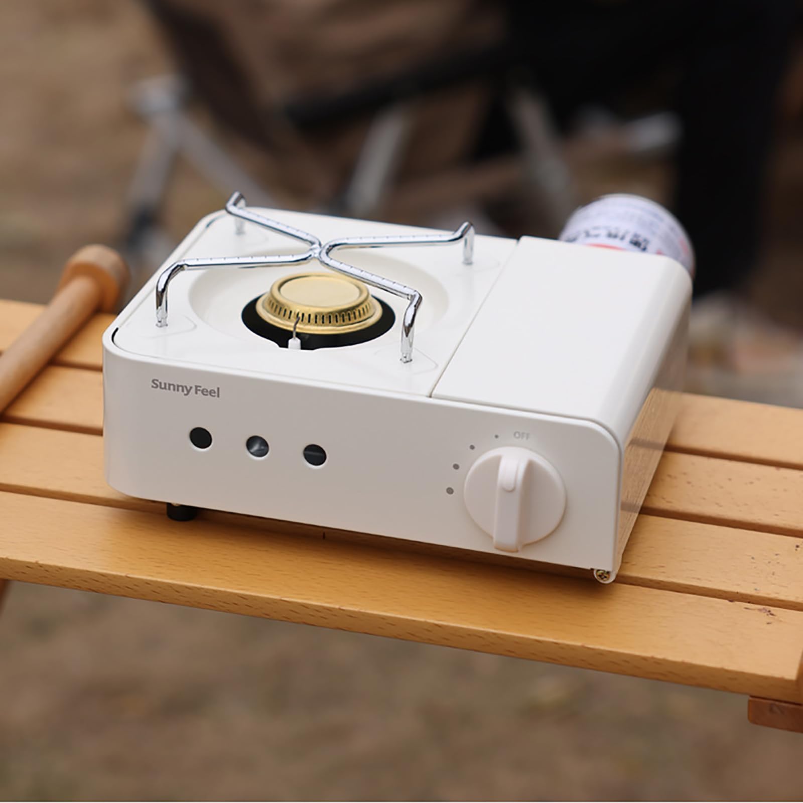 Estufa de camping portátil, cocina de gas de 2100 W con funda de transporte, equipo de cocina para mochileros al aire libre para camping, senderismo, barbacoa, picnic
