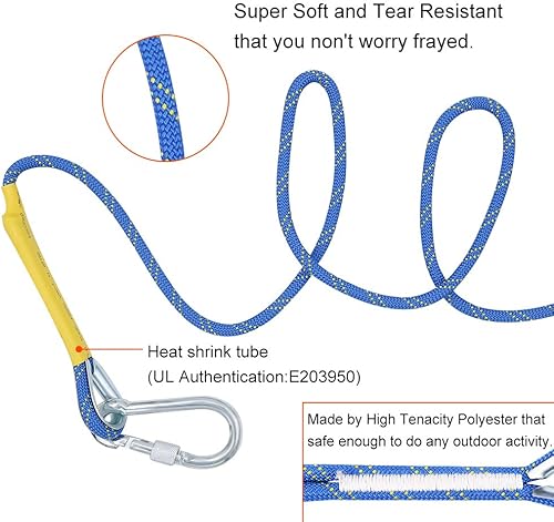 Miniatura 4 de X XBEN Cuerda de escalada al aire libre 10M (32 pies) 20M (64 pies) 30M (96 pies) 50M (160 pies) 70M (230 pies) 152M (500 pies) 352M (1000 pies)