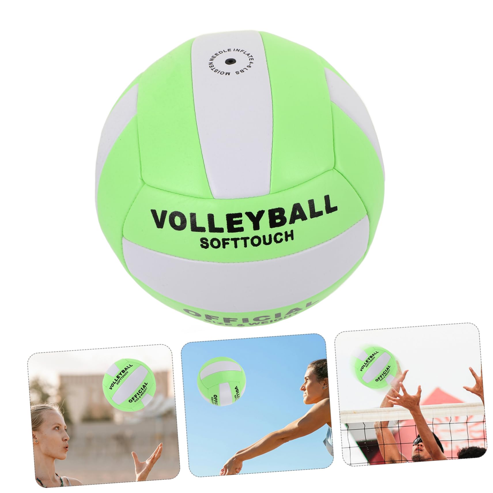 Mipcase Soft Volleyball for Indoor Sports Official Size 5 Inflatable Volleyball Training Ball Practice Equipment